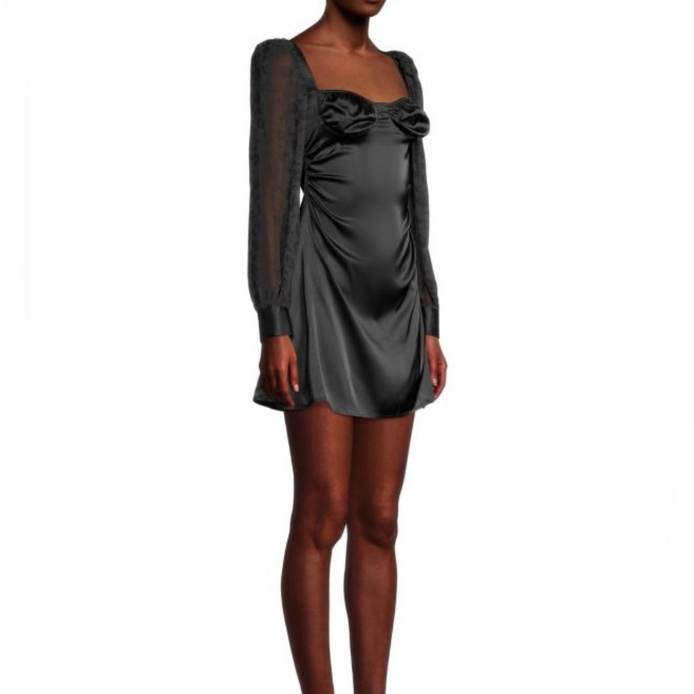 DANIELLE BERNSTEIN Puff-Sleeve Mini Dress (size 6) - Picture 3 of 9